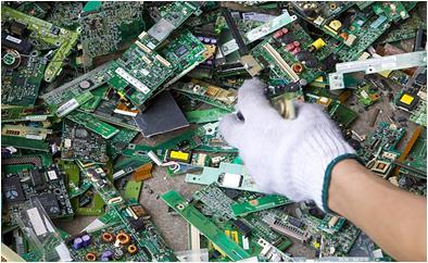 Paper recycling process with stacked materials