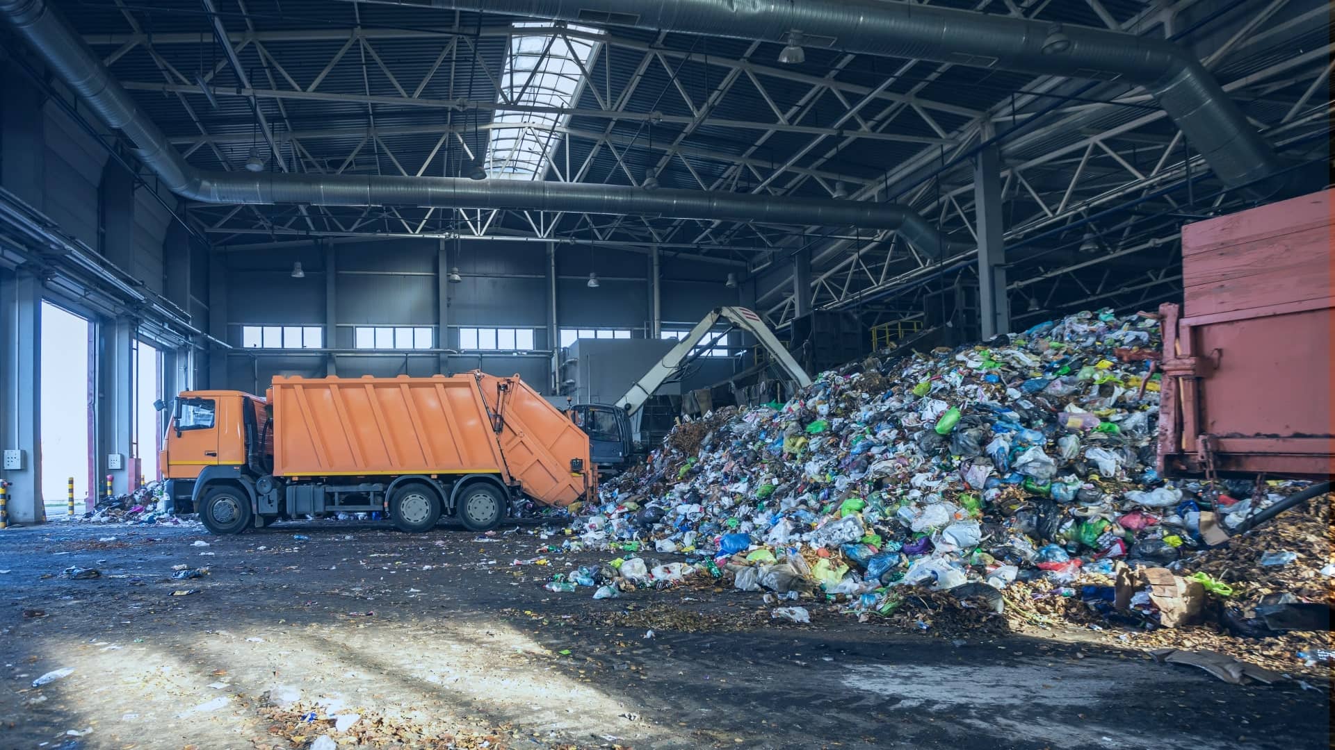 Industrial waste management at large facility